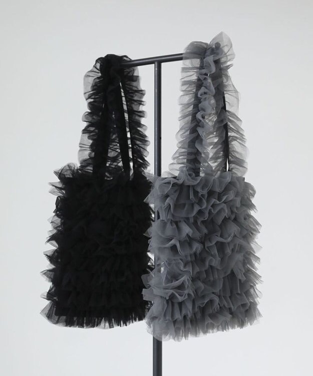 Green Parks ＯＴＯ．ＨＡ．　チュールフリルＡ４トートバッグ Gray