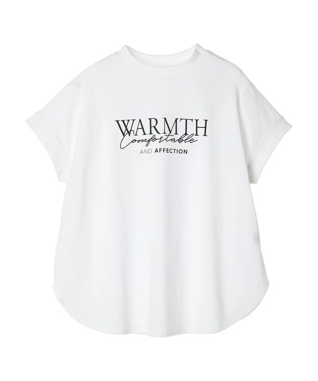 Green Parks フレンチスリーブ筆記体刺繍ロゴプルオーバー White