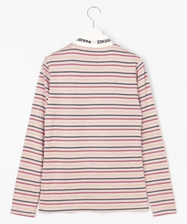 23区GOLF 【WOMEN】エニワイズ ジャガード モックネックシャツ ホワイト系1