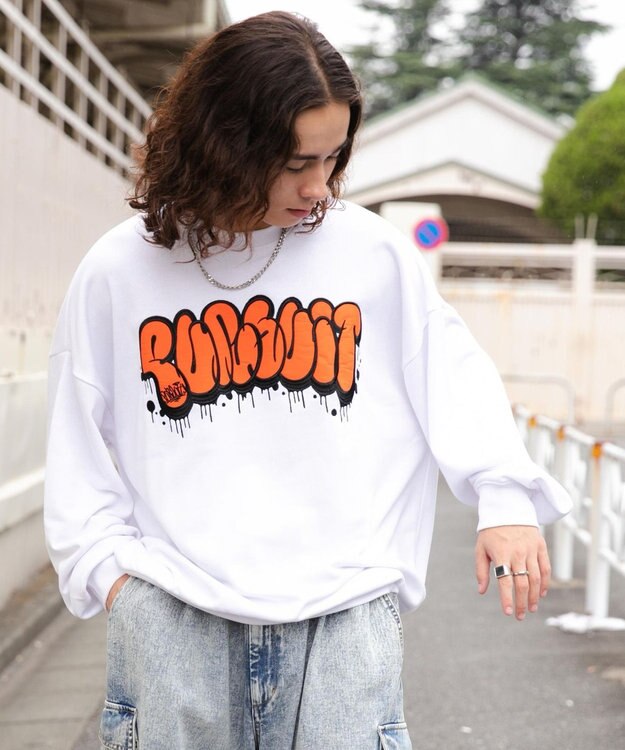 WEGO アクセ付きグラフィックプルオーバー ホワイト