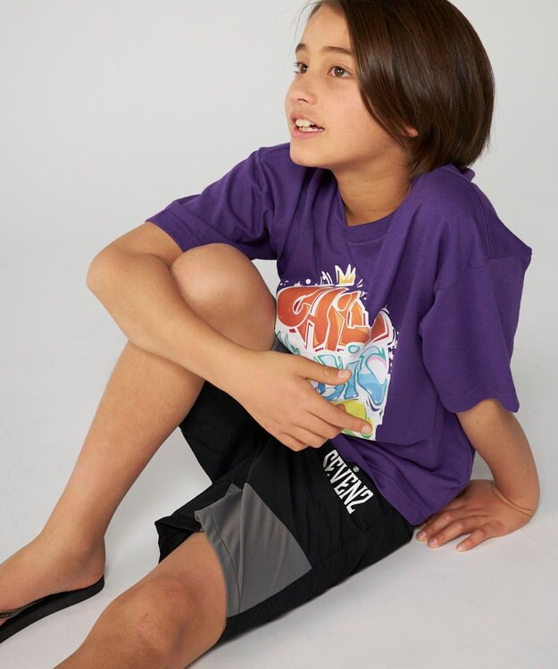 OP／FILA 【SEVEN2】異素材切替ナイロンパンツ カーキ