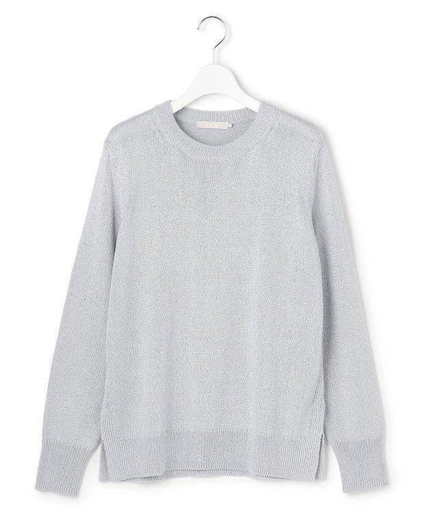 ICB L 【先行予約】 グロッシーペーパーブレンド クルーネックプルオーバー ライトデニム