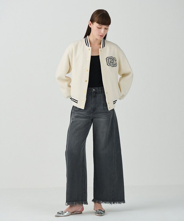 GRACE CONTINENTAL ビジューembアワードジャケット ホワイト