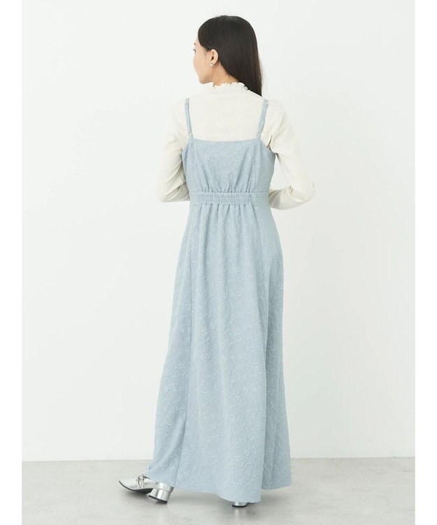 earth music&ecology ＳＥＴ２点ジャガードボレロ＋ワンピース Grayish Blue