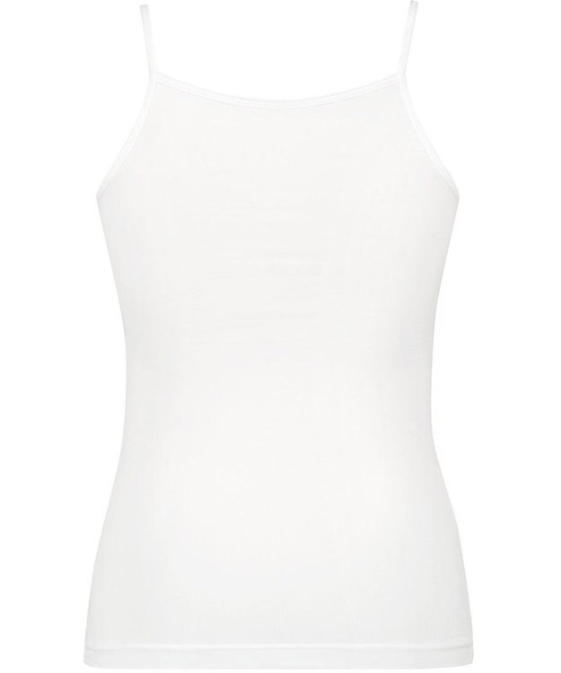 Wing ジュニア 胸あて付きキャミソール 綿混素材(身生地部) 二重仕立て(胸もと) 【STEP1 トップが目立ちはじめた胸に】  RL6317 ウイング／ワコール ホワイト