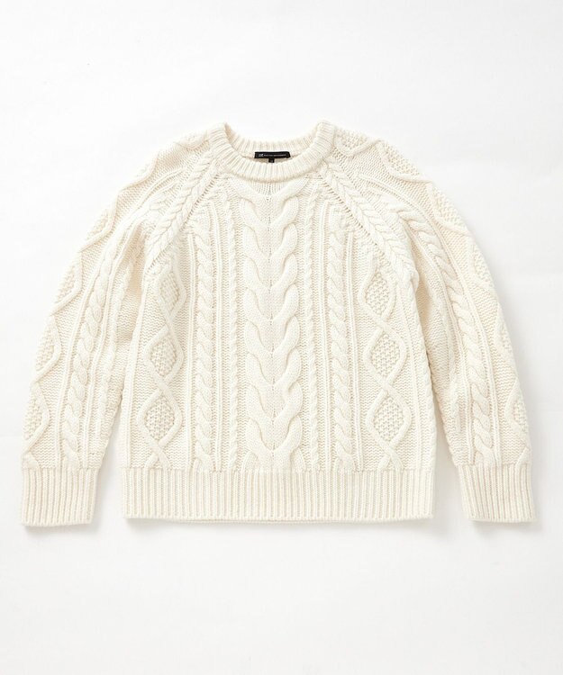 23区 【CLASSY.12月号掲載】アランパターン ニット アイボリー系