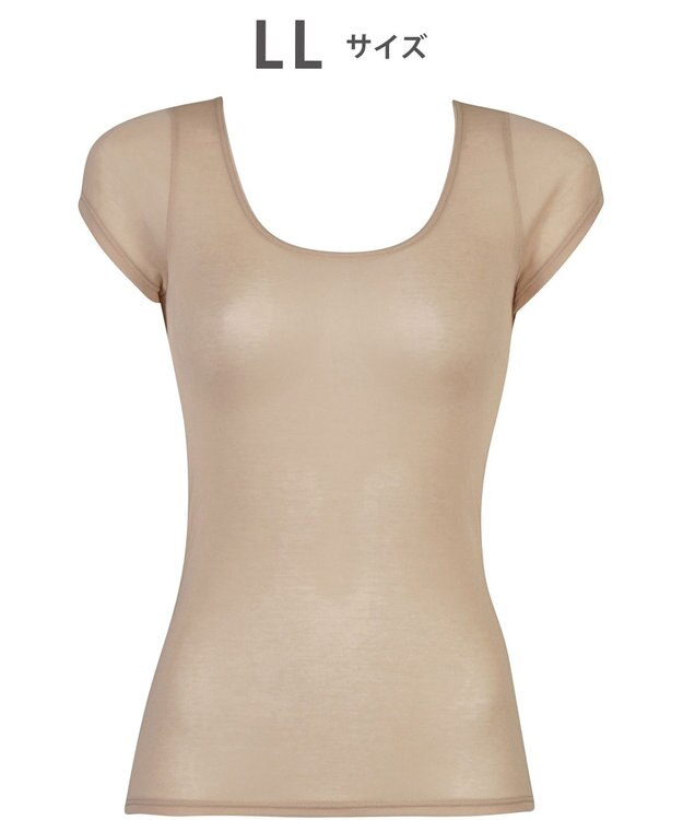 WACOAL インナー 【薄い、軽い、涼しい】 2分袖 半袖 綿混素材 抗菌防臭 吸汗速乾性 通気性 肌着 レディース CLC291 /ワコール カラシ