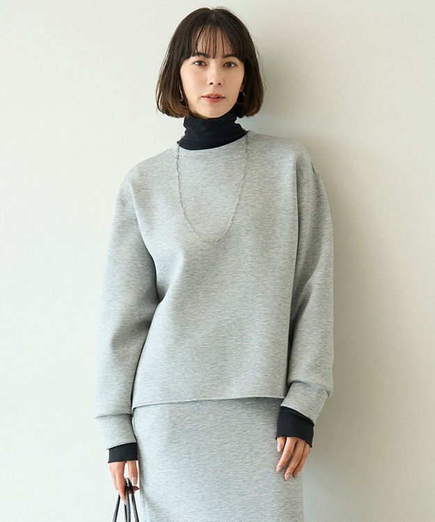 UNFILO L BEAUTY FORM JERSEY バックフォルム プルオーバー グレー