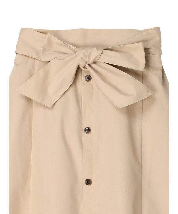 earth music&ecology ウエストリボンヘムスカート Beige