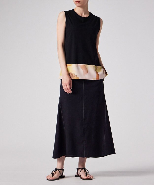 Paul Smith プリント コンビネーション ノースリーブ ブラック