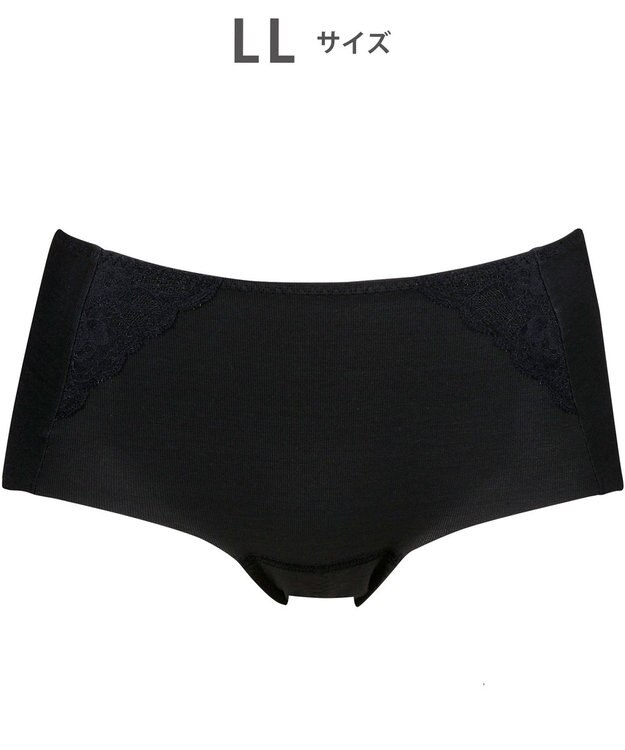 Wing サニタリーショーツ　羽付きナプキン対応　はきこみ丈ふつう　ウイング／ワコール　EC8400 ブラック