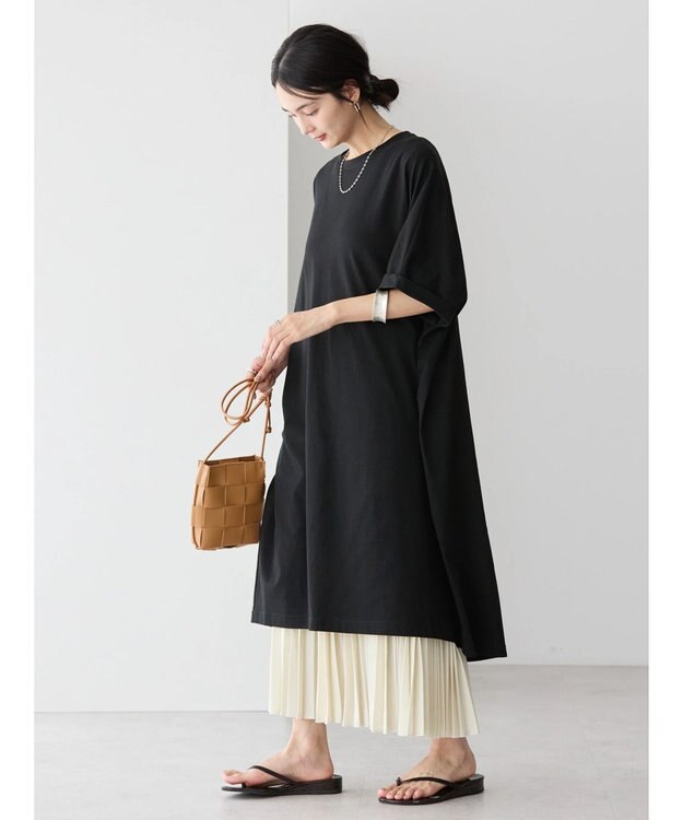 AMERICAN HOLIC バックタックカットチュニック Black