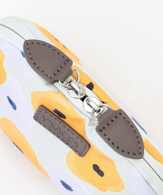 Y'SACCS 総柄プリントハーフムーンポーチ イエロー