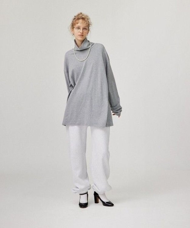 LENO MOCK TURTLE NECK PULLOVER [UNISEX] モックタートルネックカットソー HEATHER GRAY