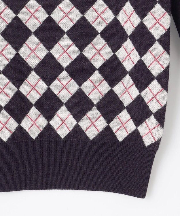 23区GOLF 【WOMEN】【ウォッシャブル】アーガイル ニット ネイビー系5