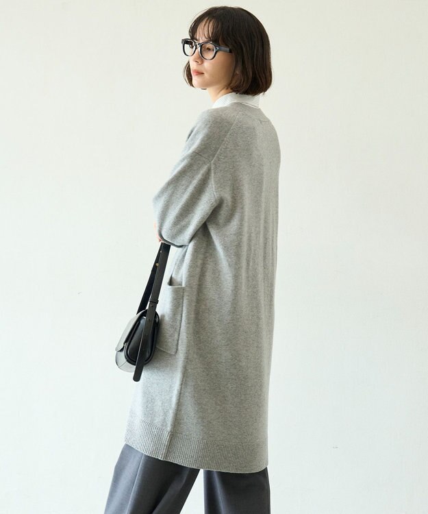 UNFILO 【WEB限定】カシミヤブレンド ロングカーディガン グレー