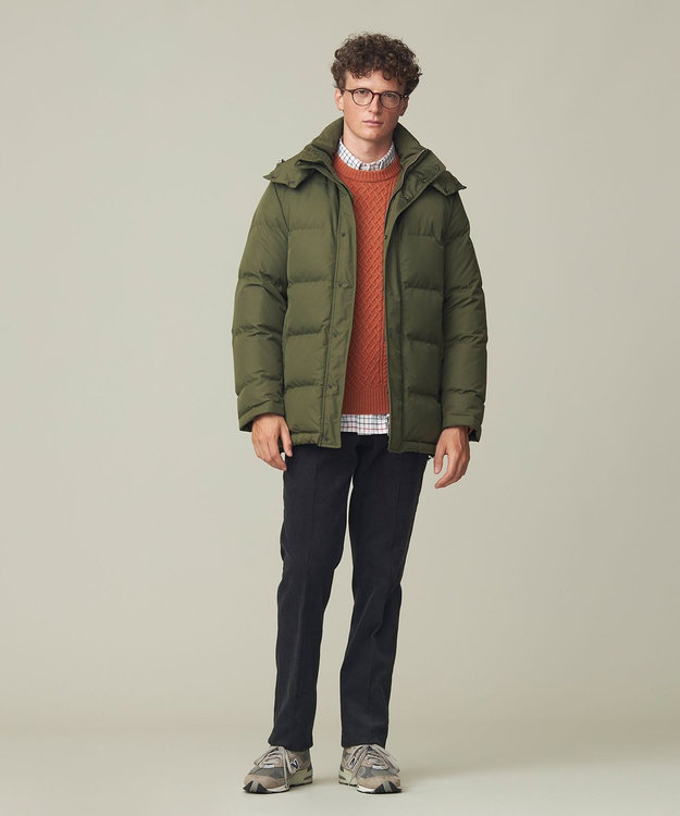 J.PRESS MEN 【Cash Lamb's Wool】ケーブルクルーネック ニット オレンジ系