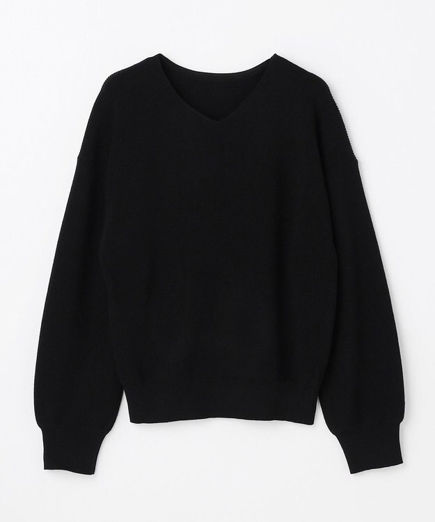 ANY 【8色展開】Vネックデイリーニット ブラック