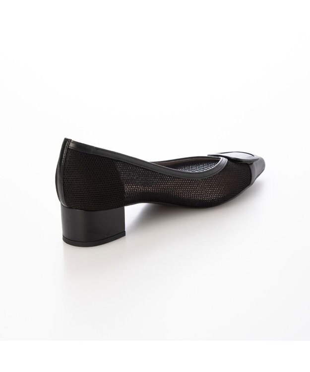 MODE ET JACOMO <MODE ET JACOMO>ポインテッドバックルデザインパンプス ブラック