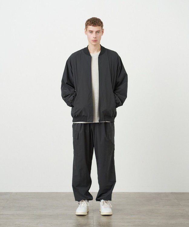 ATON STRETCH WOOLY NYLON | パラシュートカーゴ パンツ - UNISEX CHARCOAL GRAY