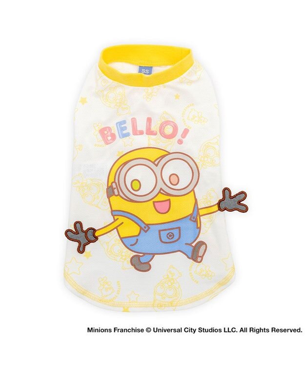 PET PARADISE ミニオン ボブ 手つなぎ Ｔシャツ 接触冷感 小型犬 ホワイト×イエロー