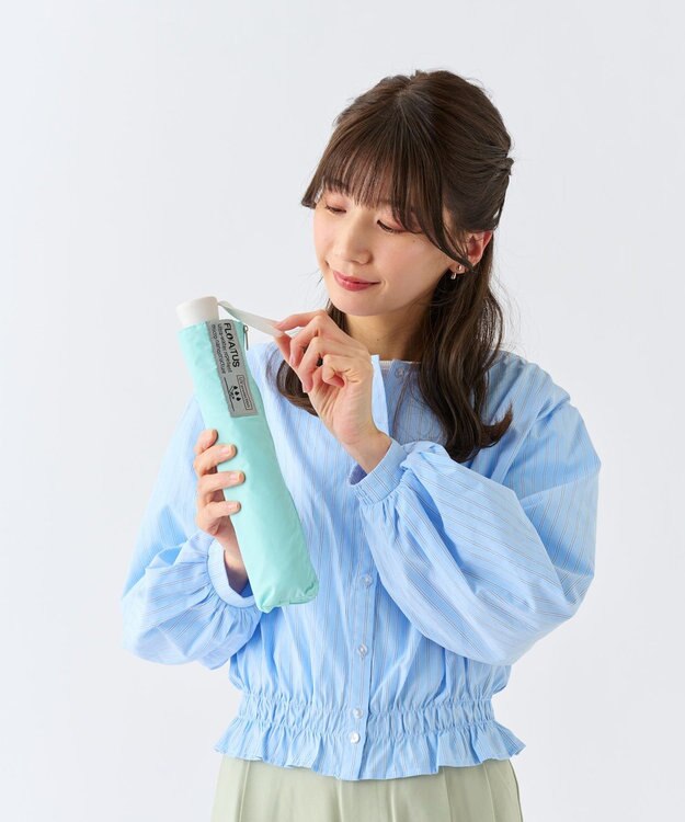 MOONBAT 【超撥水/自動開閉】フロータス(FLO(A)TUS) 折りたたみ傘 無地 UV 60cm ライトグリーン