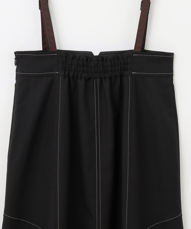 ANY SIS 【洗える】カラーMIXシャンブレー スカート ブラック