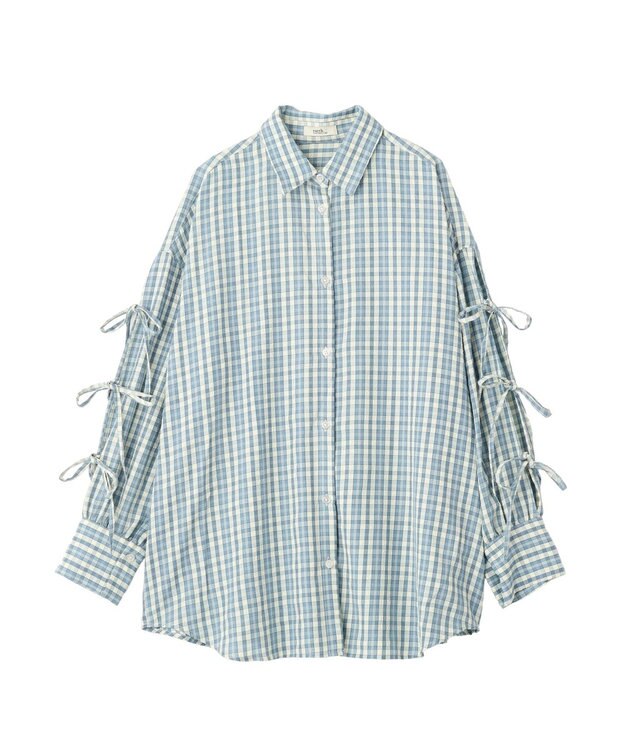 earth music&ecology 【予約】アソートチェックシャツ チェックサックス