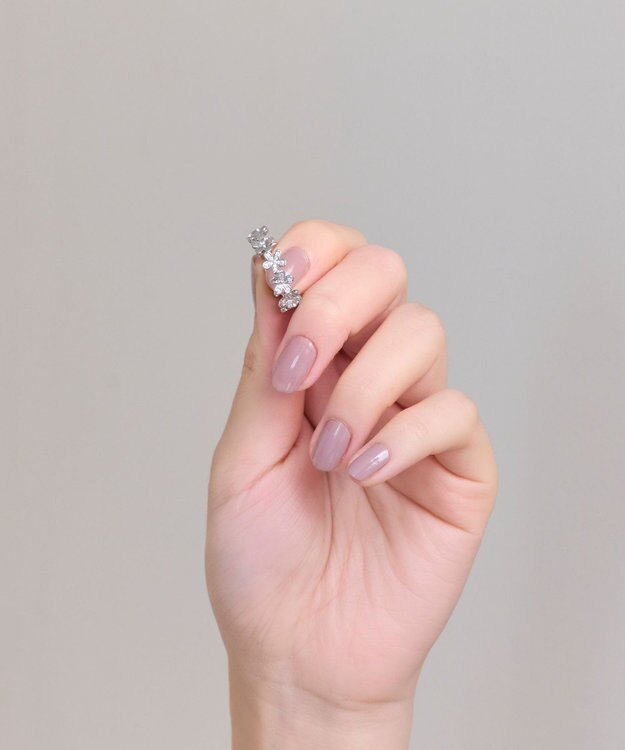 Phoebe フローラルビジューレースカフリング　シルバー シルバー