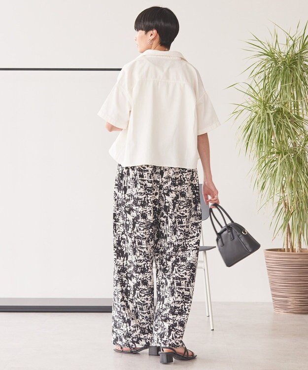 AMERICAN HOLIC Ｗポケットデニムショートシャツ Off White