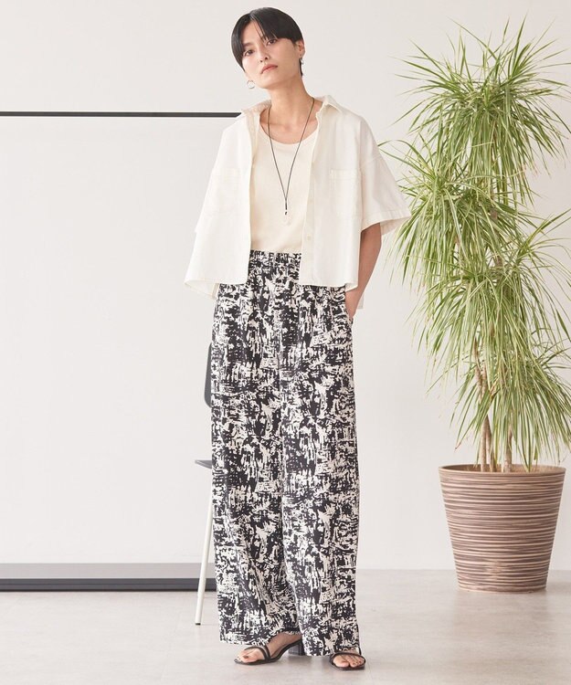 AMERICAN HOLIC Ｗポケットデニムショートシャツ Off White