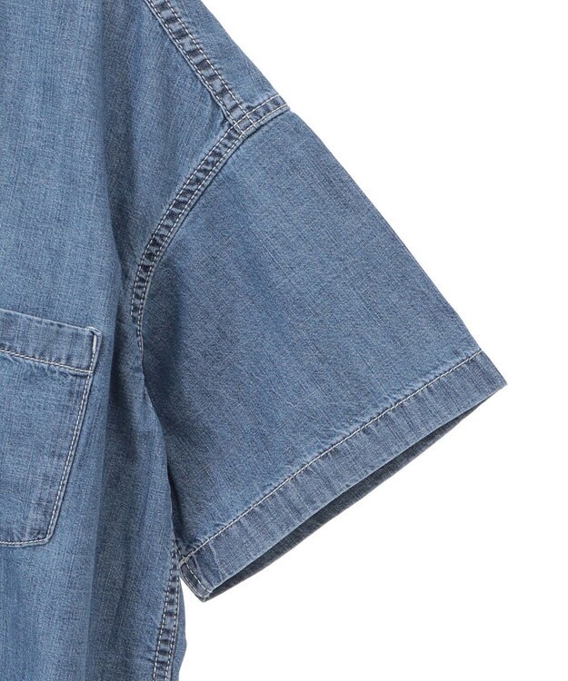 AMERICAN HOLIC Ｗポケットデニムショートシャツ Indigo
