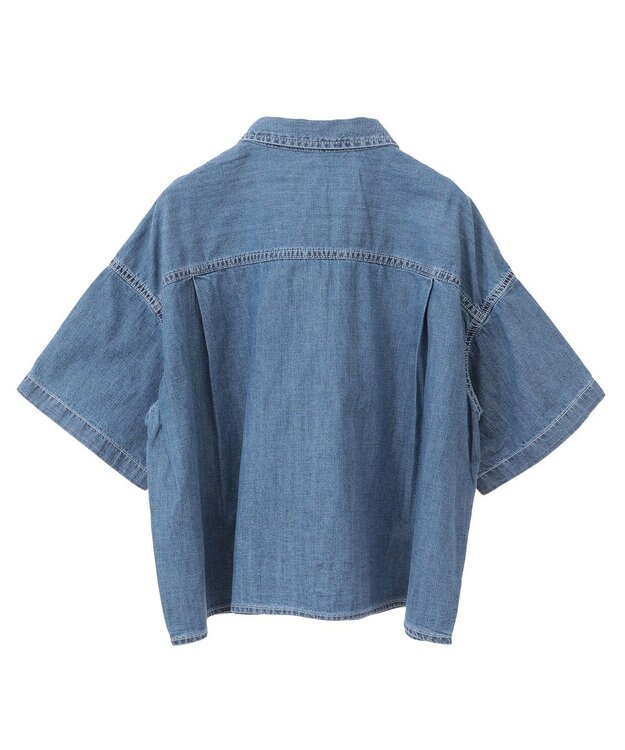 AMERICAN HOLIC Ｗポケットデニムショートシャツ Indigo