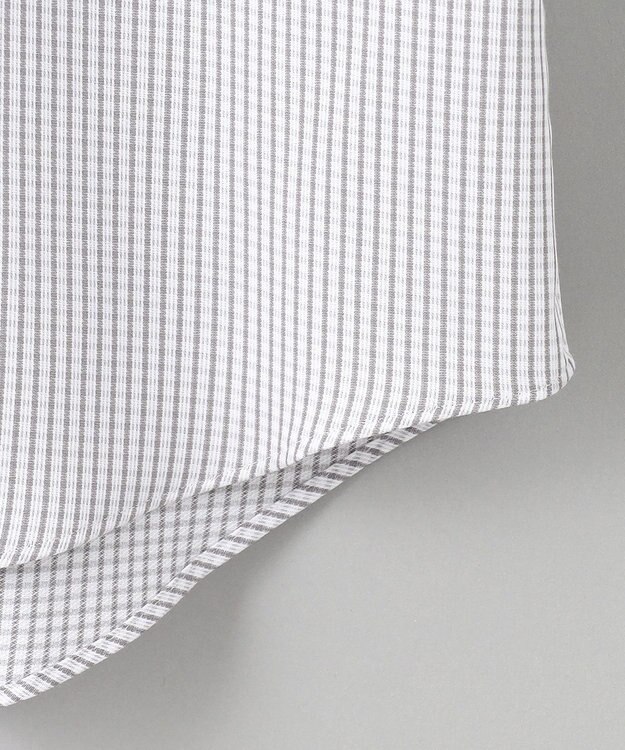 GOTAIRIKU 春夏向け【形態安定】SUMMERPREMIUMPLEATS_ボタンダウン 半袖ドレスシャツ（ストライプ） ライトグレー系4