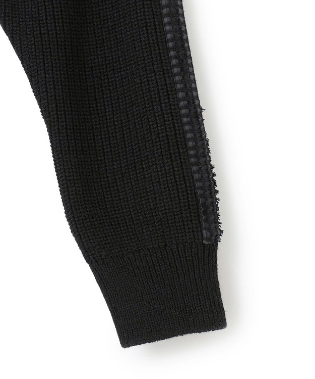 JOSEPH HOMME 【HIGH GRADE LINE】スプリットバルキーウール　ドライバーズニット ブラック系5