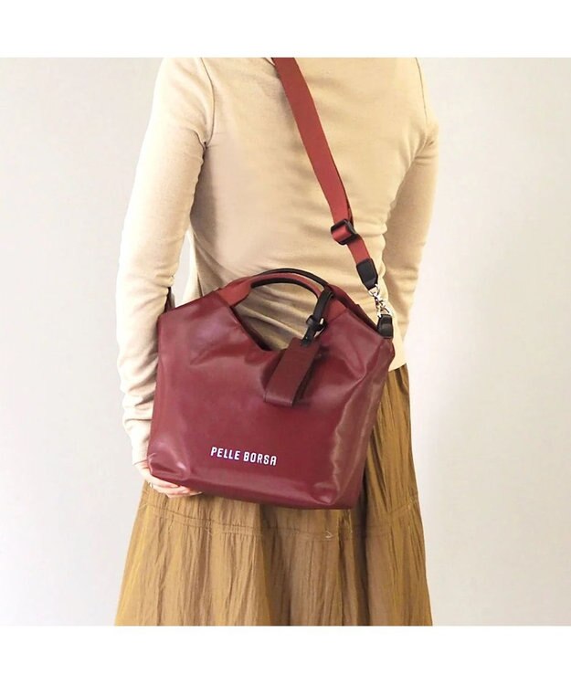 PELLE BORSA 2WAYハンドバッグ Cheers チアーズ 5204 マルーン