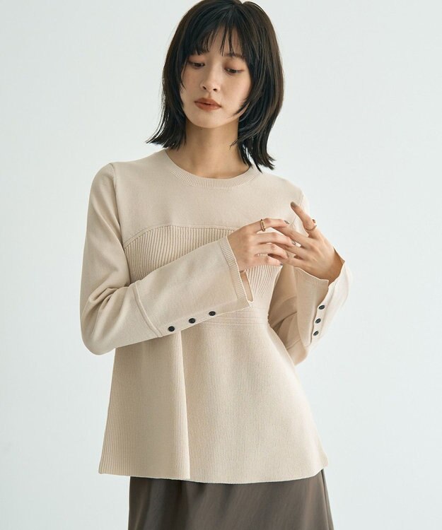 YECCA VECCA ビスチェデザインニット Ivory