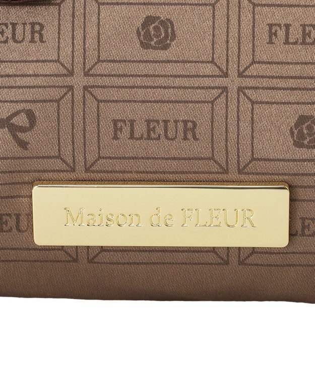 Maison de FLEUR FLEURチョコレートポーチ Brown