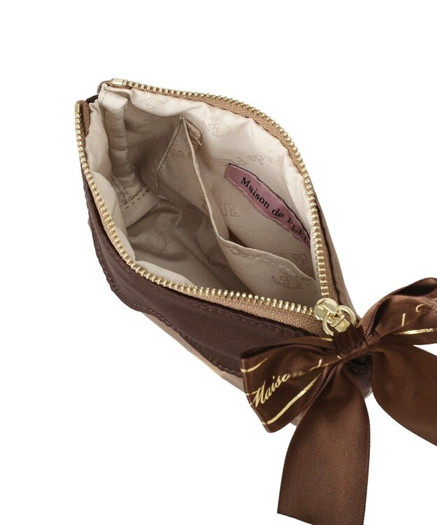 Maison de FLEUR FLEURチョコレートポーチ Brown