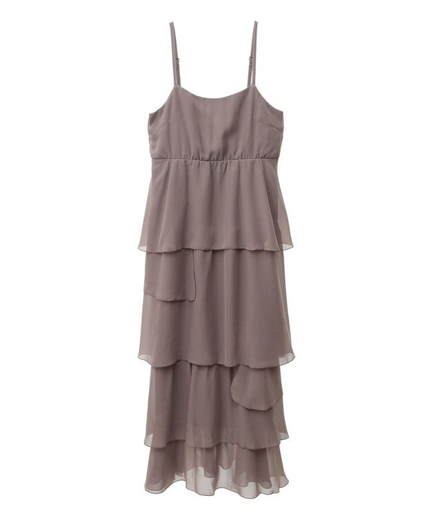 earth music&ecology アシンメトリーティアードワンピース Mocha