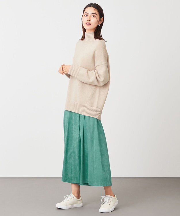 ANY ラムウールバックテイルニット アイボリー