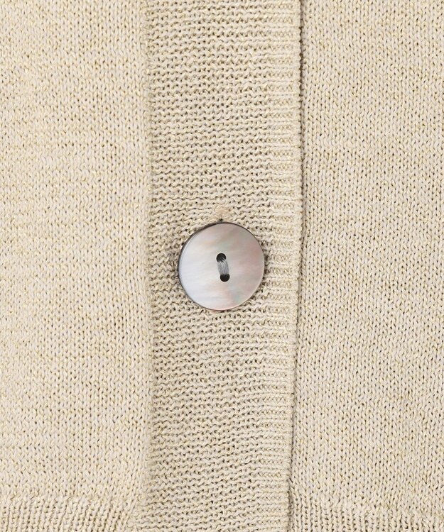 自由区 L ペーパーコットンニット カーディガン ベージュ