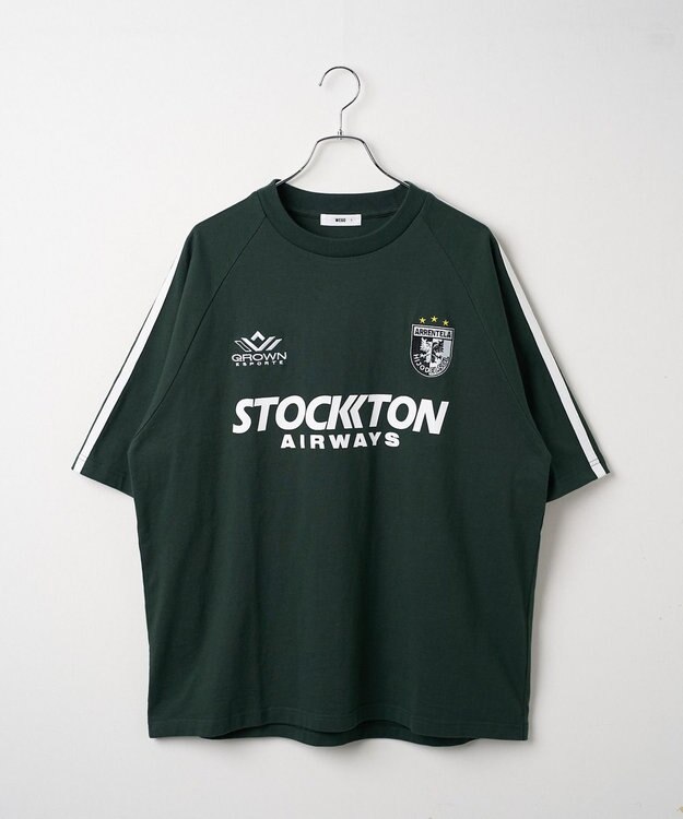 WEGO 【ユニセックス着用ITEM/手洗い可/MLサイズ】ラインゲームロゴT グリーン