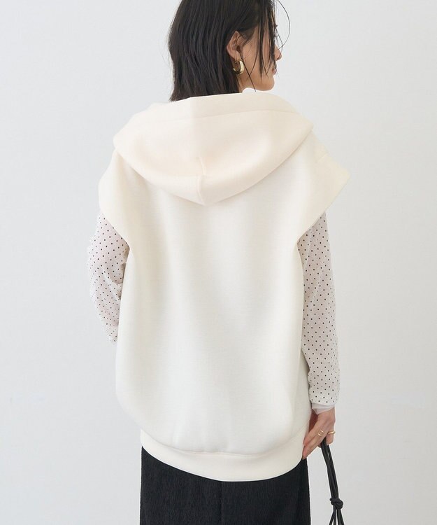 AMERICAN HOLIC ポンチZIPフーディーベスト Ivory