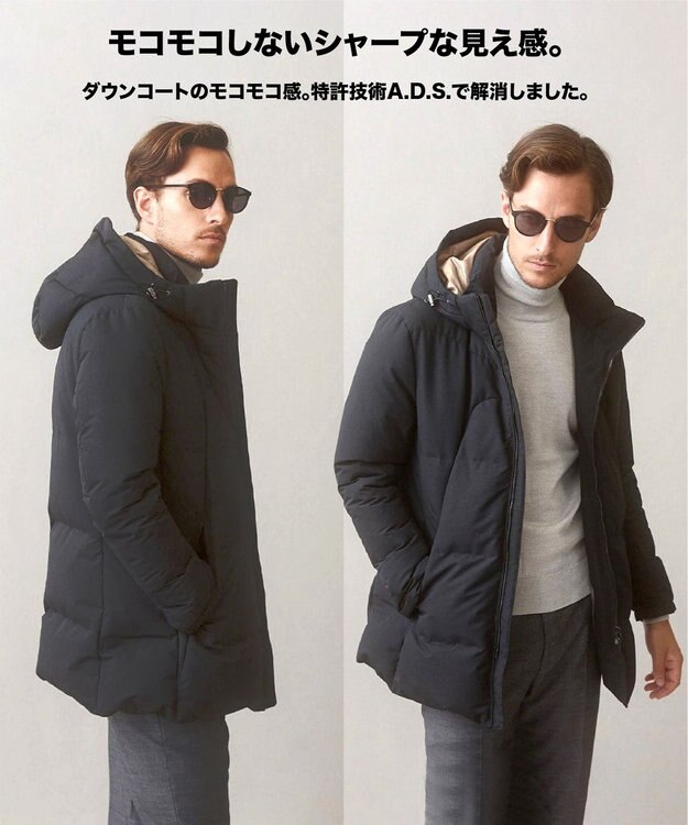 GOTAIRIKU 2年連続売上NO1【仕事で着られる】MINOTECH/ミノテック ドレス ダウンコート ブラック系