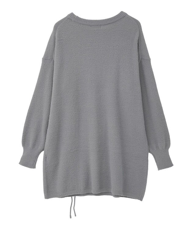 earth music&ecology パウダーシャギーシャーリングニットミニワンピース Gray