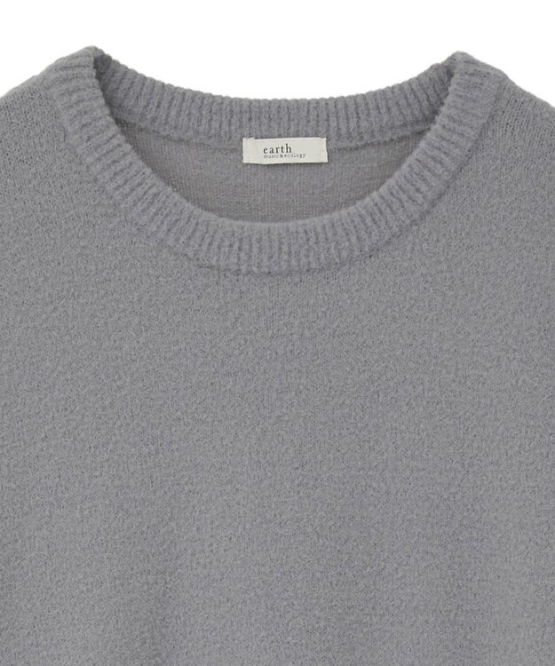 earth music&ecology パウダーシャギーシャーリングニットミニワンピース Gray