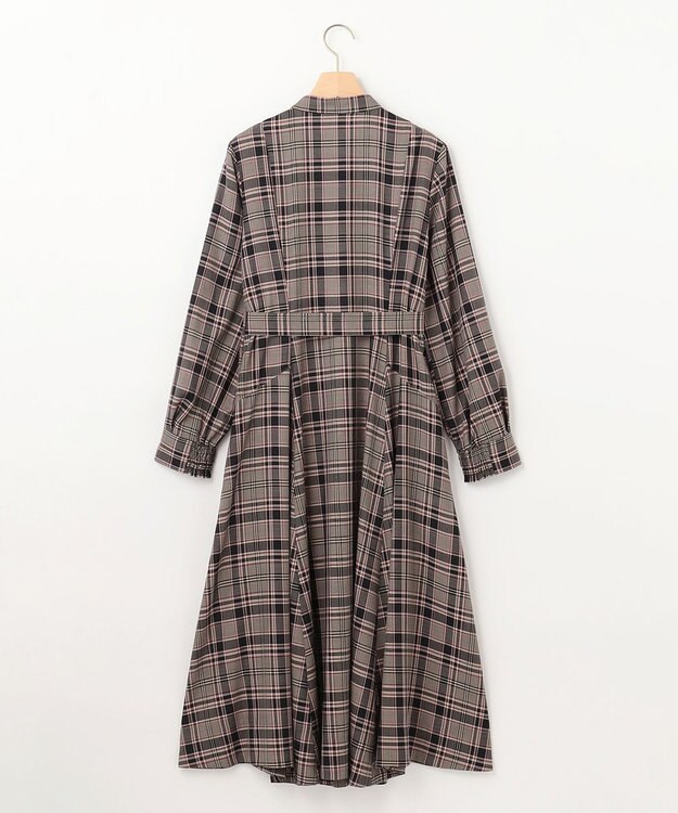 組曲 L シアーツイルチェック ワンピース ベージュ系3