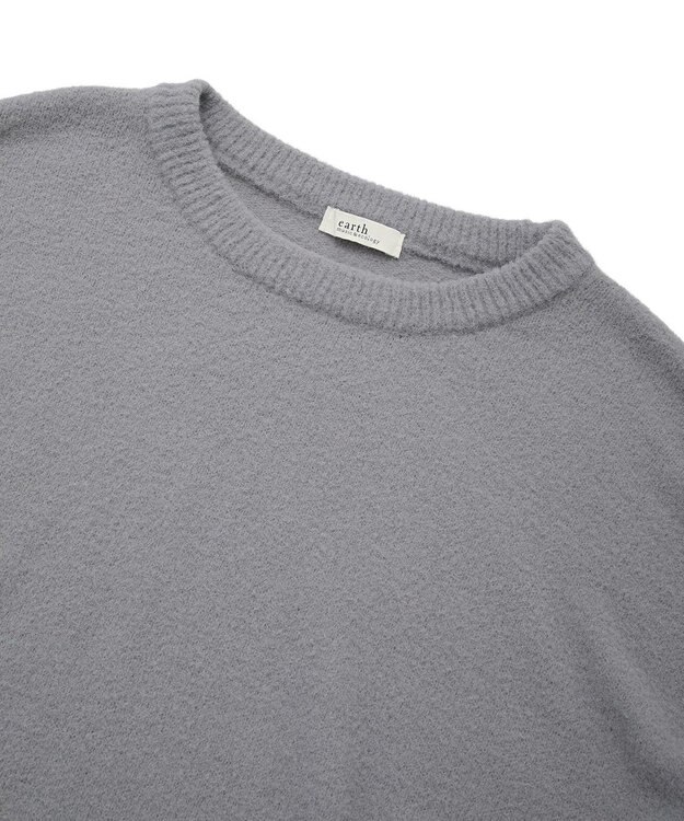 earth music&ecology パウダーシャギーシャーリングニットミニワンピース Gray