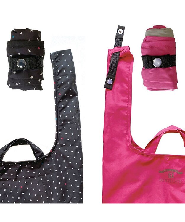 ROOTOTE 6729【エコバッグ+保冷保温】RT.ルーショッパーミッド2コ＆サーモインナーセット 03：スター・ピンク